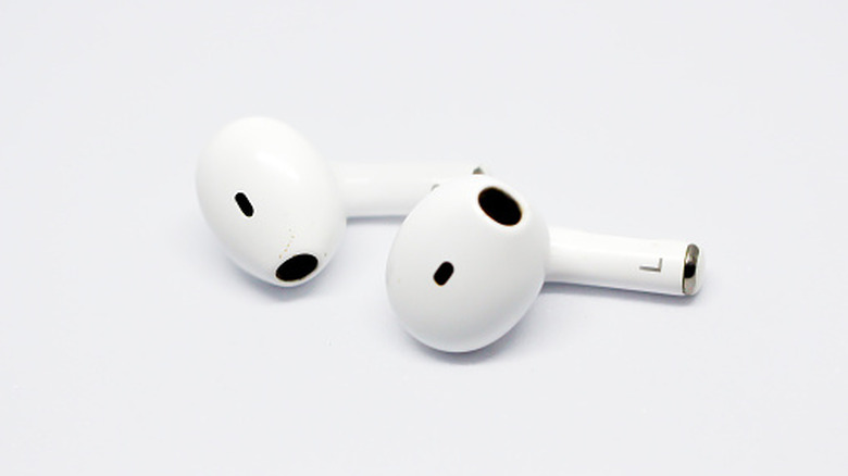 A pair of AirPods