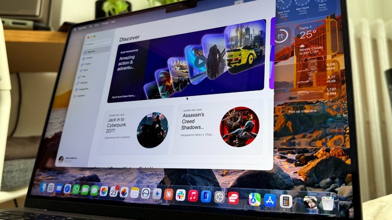 Close-up shot of the Mac App Store on a MacBook Pro