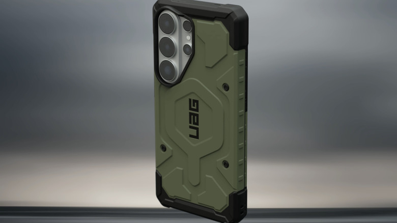 UAG's Pathfinder case on the Samsung Galaxy S26 phone.