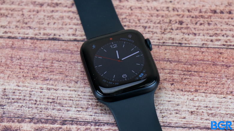 Apple Watch SE 2 on a table.