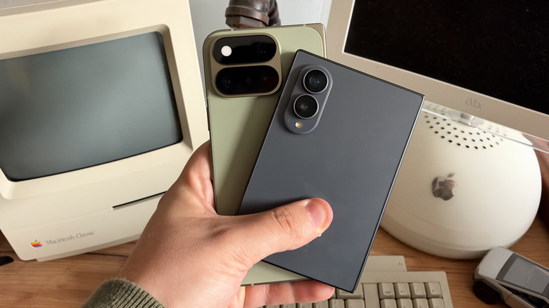Google Pixel 11 Pro Fold and Samsung Galaxy Fold 8 being held in one hand