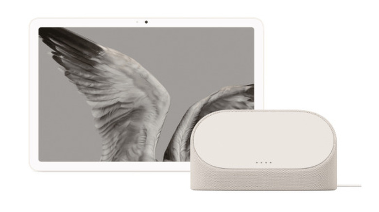 A Google Pixel Tablet with a Charging Speaker Dock