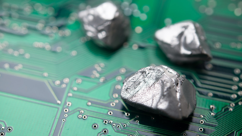 Rare earth metals are a key resource in electronics and their recycling processes.