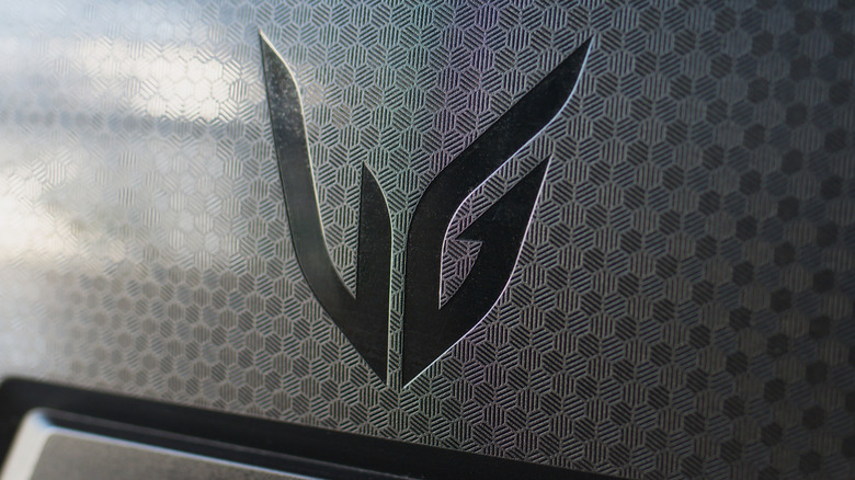 LG Ultragear logo on back of gaming monitor