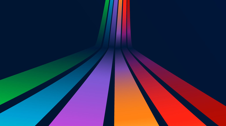 Rows of colored lines graphic.