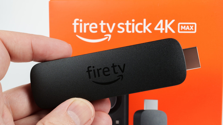 Person holding an Amazon Fire TV Stick 4K Max