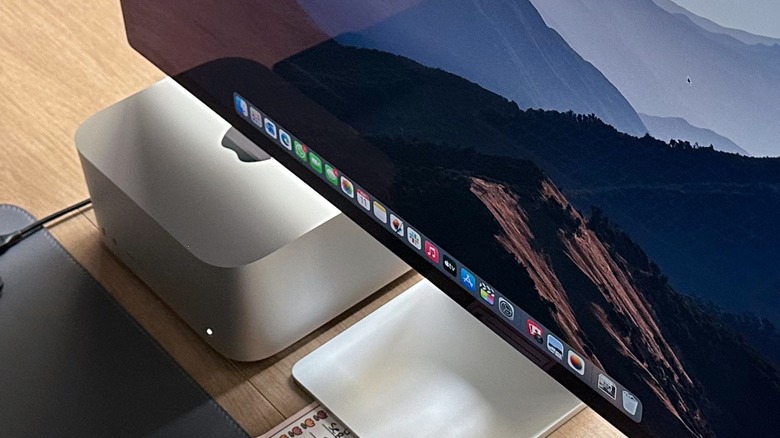 Apple's Mac Studio and Studio Display on an office desk