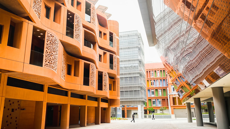Eco-friendly architecture in Masdar City, Abu Dhabi.