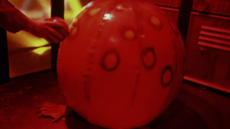 A shot of the beach ball alien in "Dark Star."