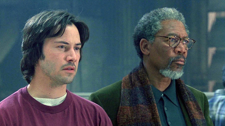 Keanu Reeves and Morgan Freeman in Chain Reaction