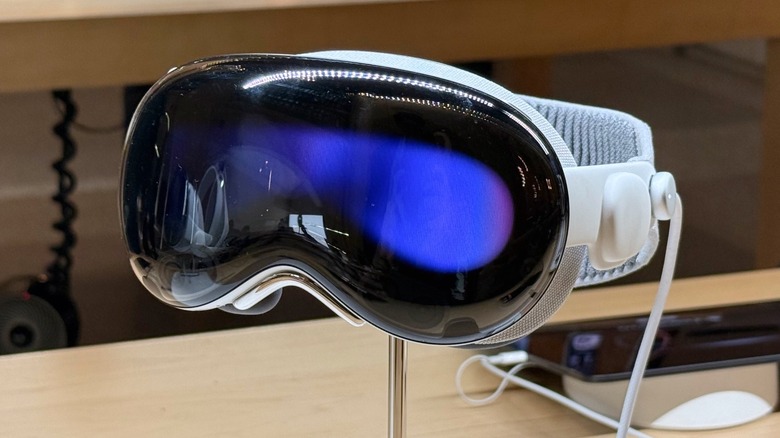 Apple Vision Pro displayed at an Apple Store