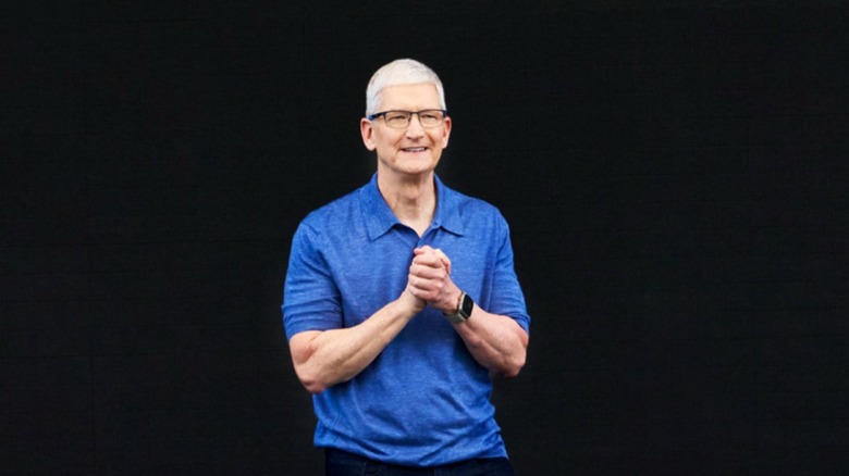Apple's CEO Tim Cook during the WWDC 2024 keynote
