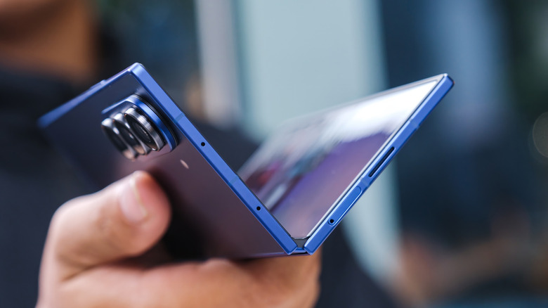 The Galaxy Z Fold 7 in hand