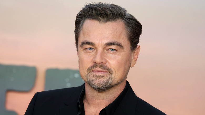 Leonardo DiCaprio stares into the camera during an appearance at the 