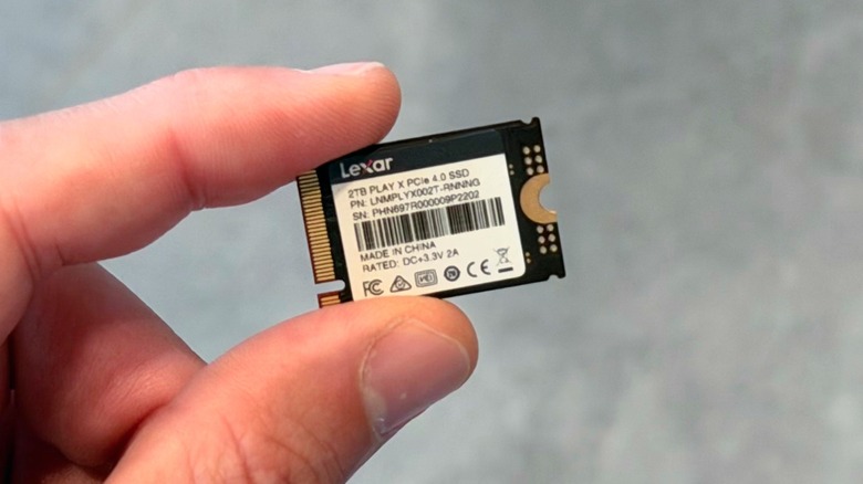 Close-up shot of Lexar's new mSSD