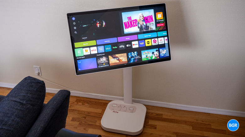 LG Smart Monitor Swing in a living room