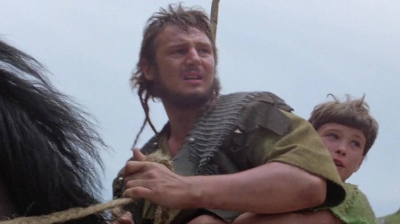 Liam Neeson on horseback in Krull