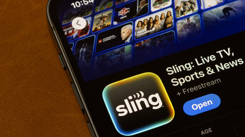 Sling TV download page on the Apple App Store