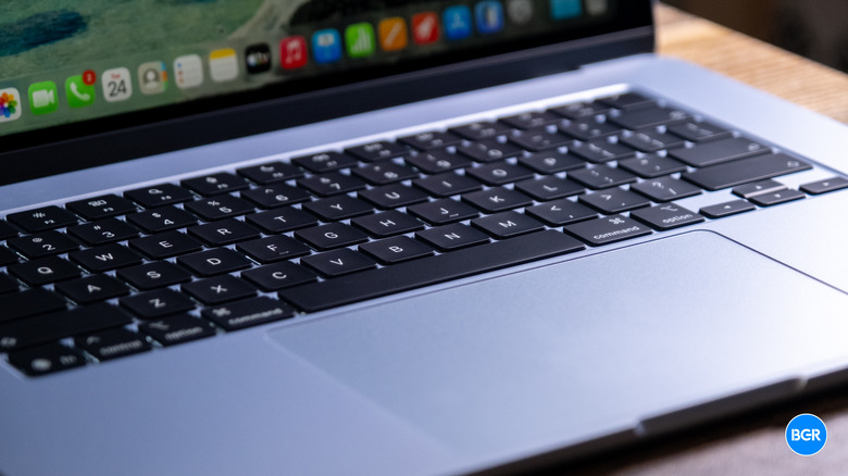 Keyboard and trackpad on the M5 MacBook Air