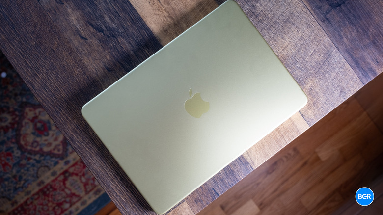 MacBook Neo closed on a table