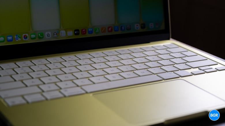 Keyboard and touchpad of the MacBook Neo