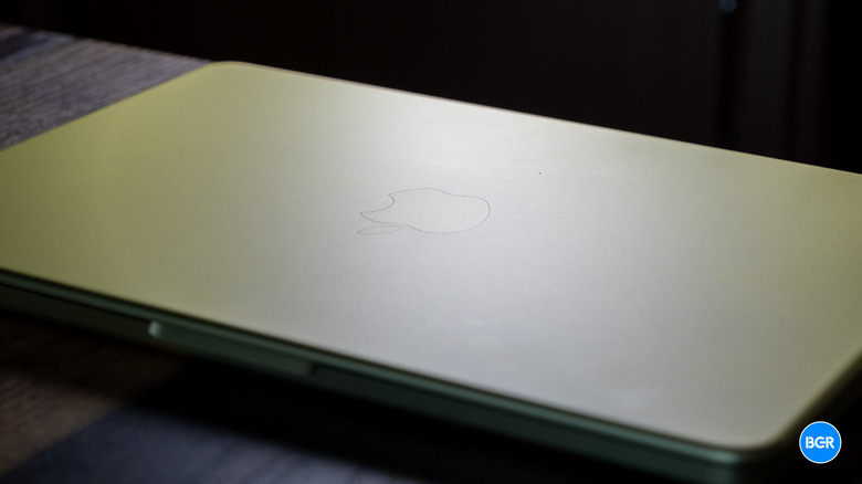 MacBook Neo closed on a table