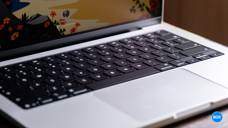 Keyboard and touchpad on the M5 Max MacBook Pro