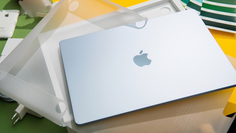 An M4 Max MacBook Pro out of the box.