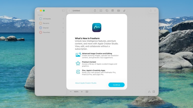 Screenshot shows what's new with Freeform on Apple Creator Studio