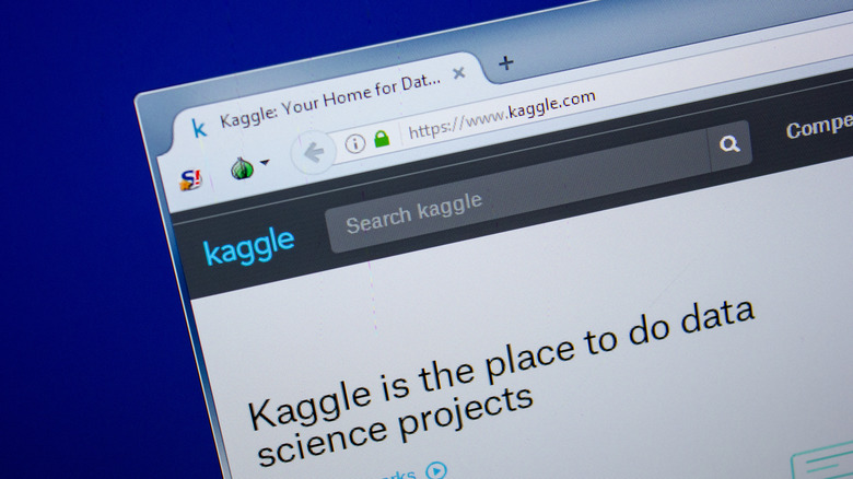 Kaggle website displayed in a browser tab