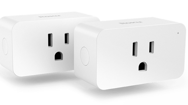 Roku indoor smart plugs in front of white background