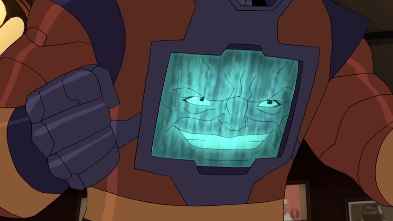 A close up of Arnim Zola in the Avengers Assemble animated show