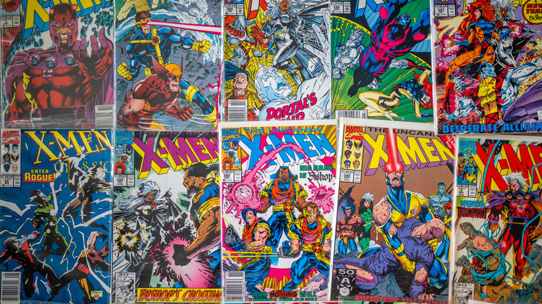 X-Men comic book covers.
