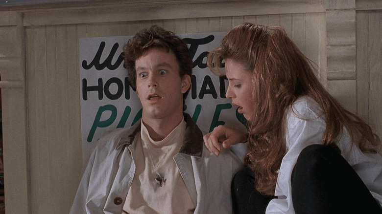 Johnny (Andrew Lowery) sitting next to Missy (Traci Lind) in "My Boyfriend's Back."