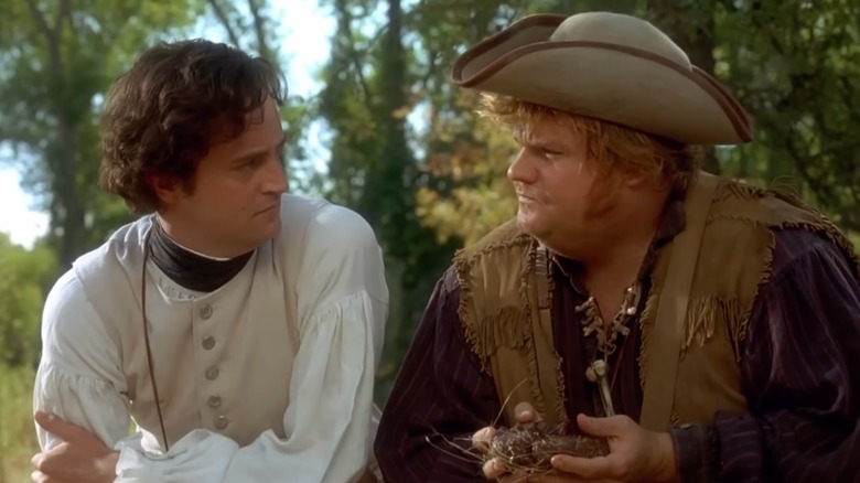 Matthew Perry and Chris Farley in "Almost Heroes."