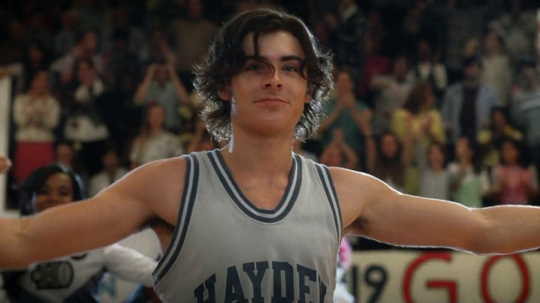 Young Mike during a high school basketball match