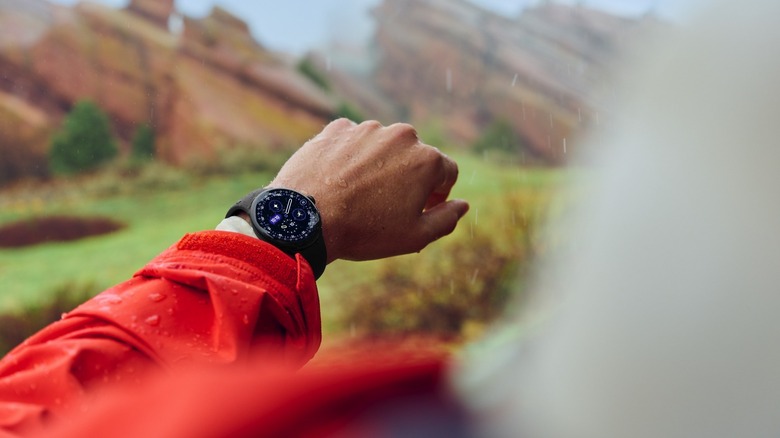 A person wearing the Pixel Watch 4.