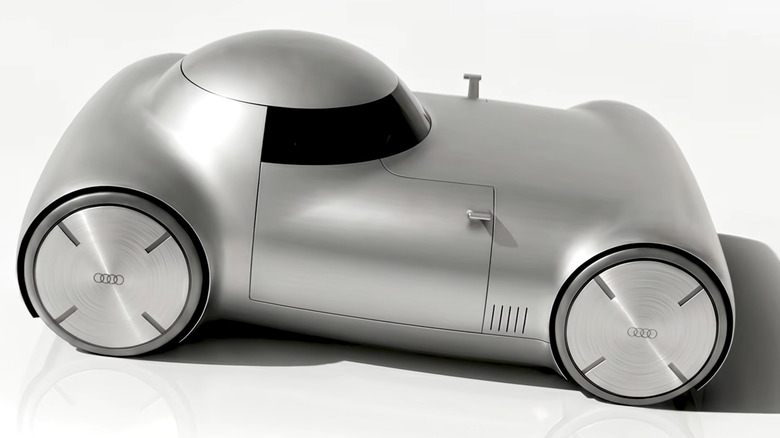 Audi ZERØ CØupé in front of a white background