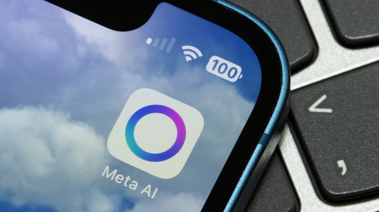 Meta AI app on an iPhone