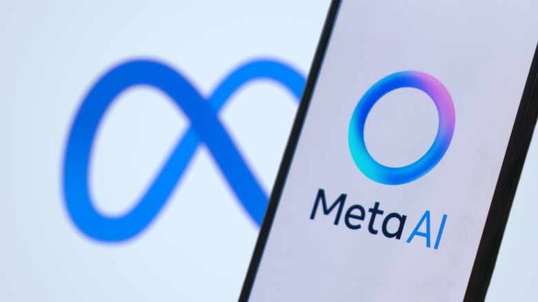 the Meta AI logo on a smartphone
