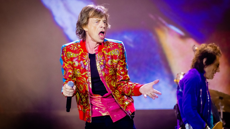 Mick Jagger performing with the Rolling Stones in Amsterdam.