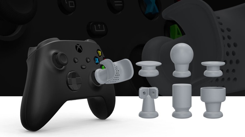 Banner image of Xbox adaptive thumbstick toppers and Xbox Series X controller
