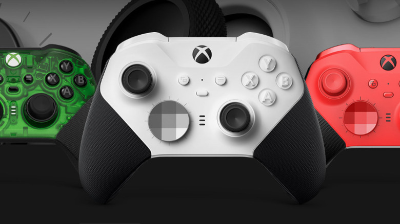 The Xbox Elite Wireless Controller Series 2 in various colors