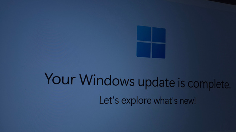 Windows update screen saying 