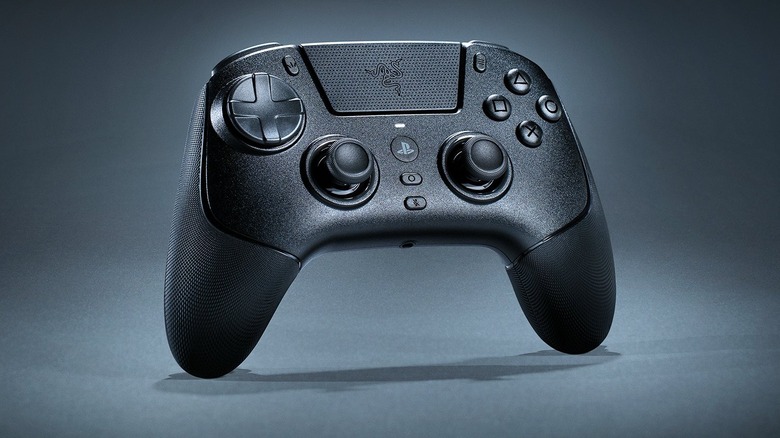 Front view of the Razer Raiju Pro v3 controller on a dark grey background