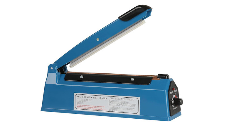 Impulse Heat Sealer with dropdown handle up