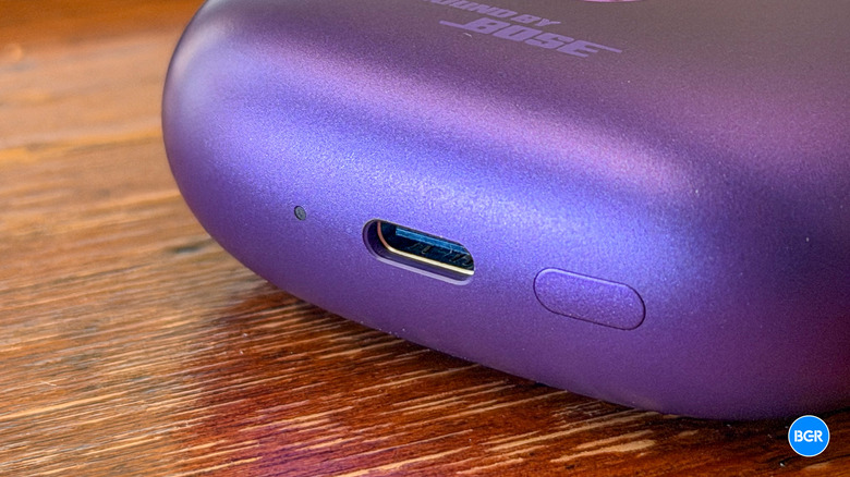 USB-C port on the Motorola Moto Buds 2 Plus