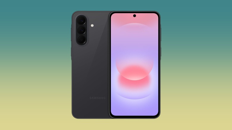The Samsung Galaxy A37 against a gradient background