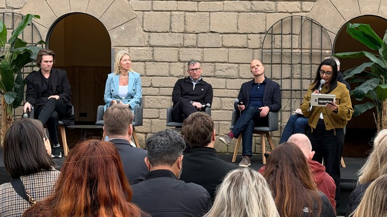 A panel discussing the future of human connection with Sparks, Ericsson, OURA, and ReinaXance