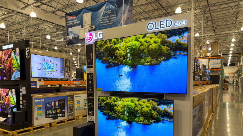 A display end cap of LG OLED TVs.
